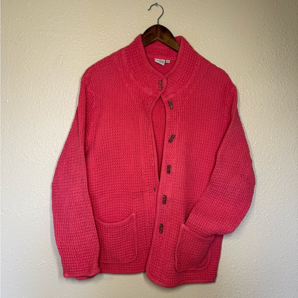 Cozy Pink Knit Cardigan